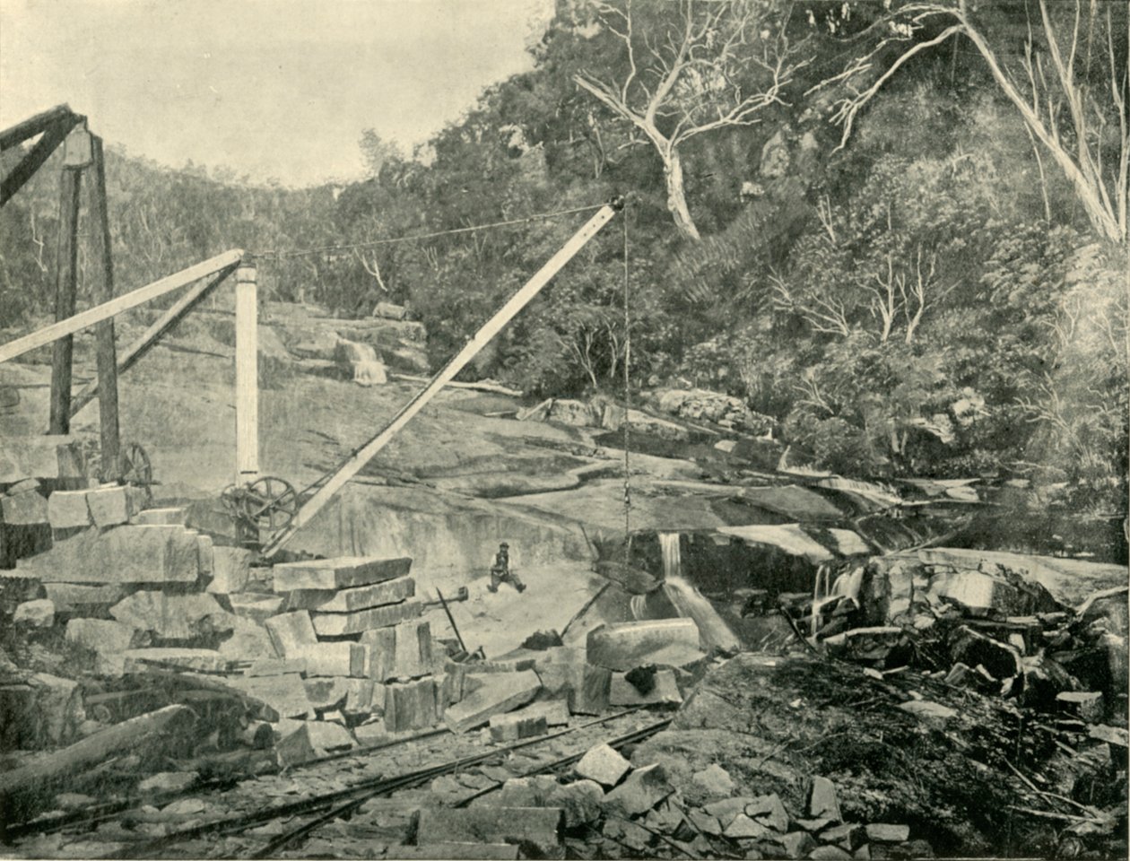 Granite Quarries, Trawool, Victoria, 1901. od Unbekannt