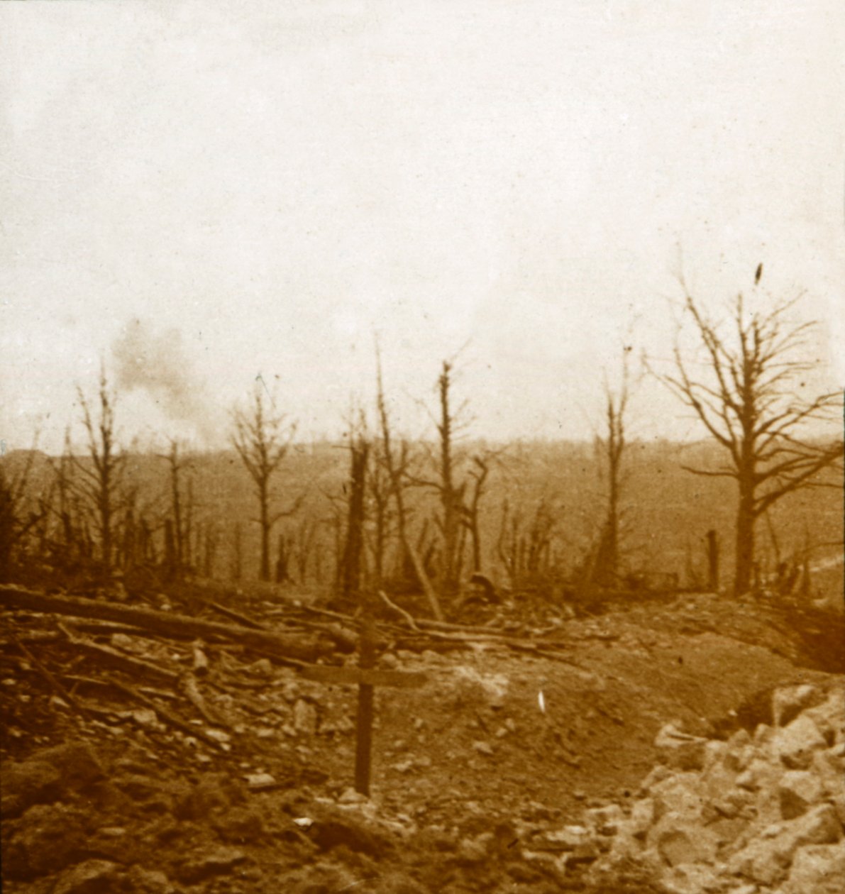 Hroby a bombardování, Fleury, Francie, c1914-c1918 od Unbekannt