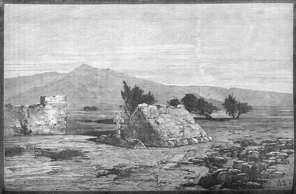 Hroby majora Blackwooda a mužů 66. pluku, Maiwand, c1880 od Unbekannt