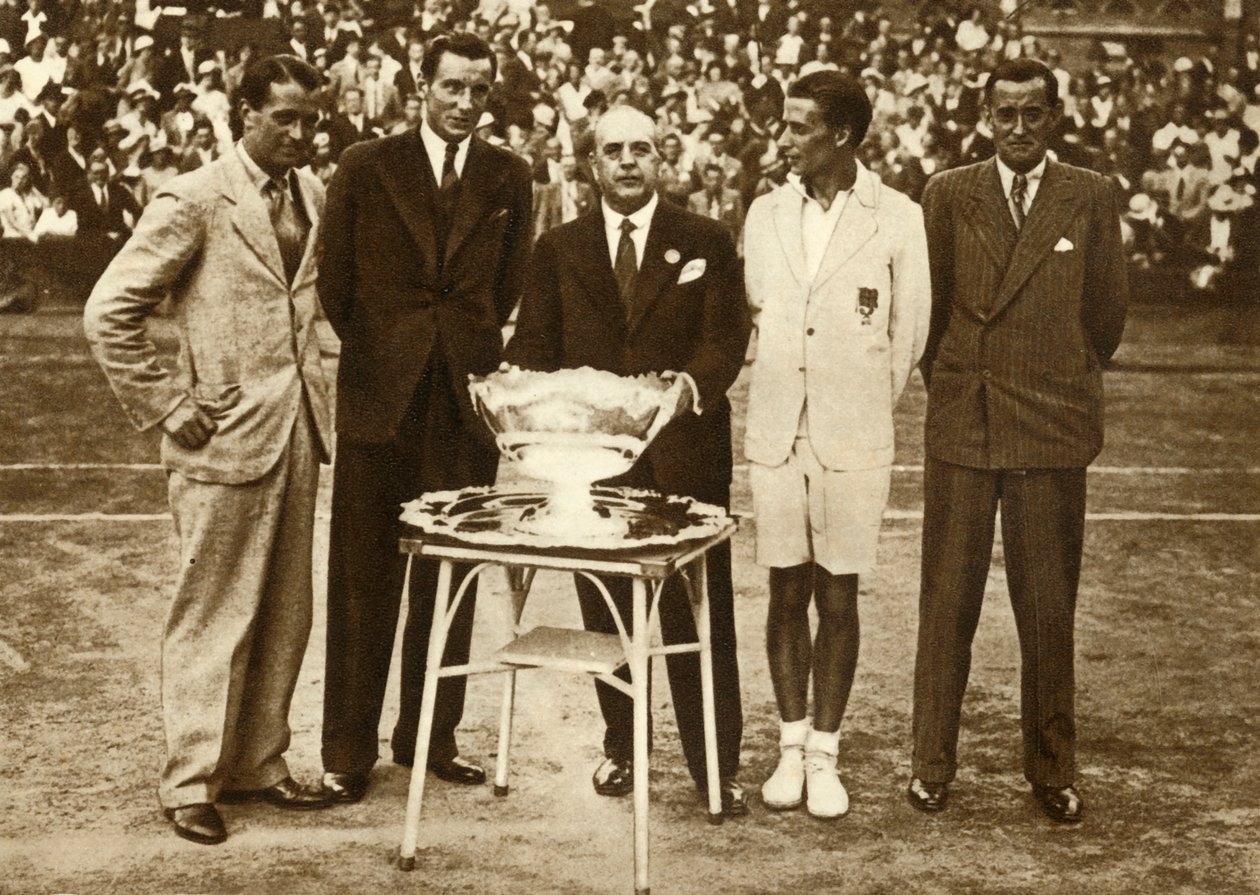 Velká Británie vyhrává tenisový šampionát v Davis Cupu, Paříž, 30. července 1933, 1935. od Unbekannt