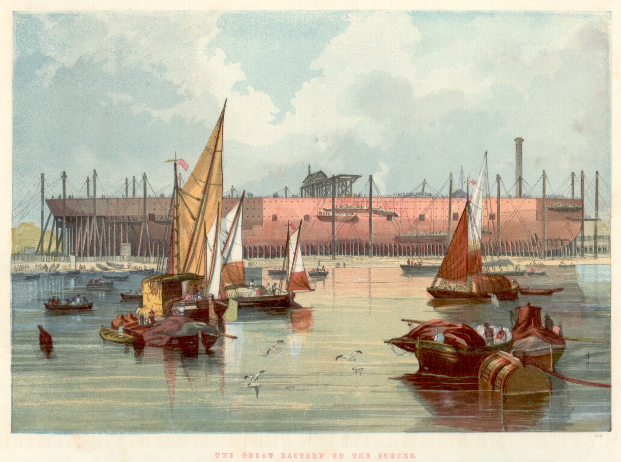 Great Eastern na zásobách v Millwall on the Thames, 1857 od Unbekannt
