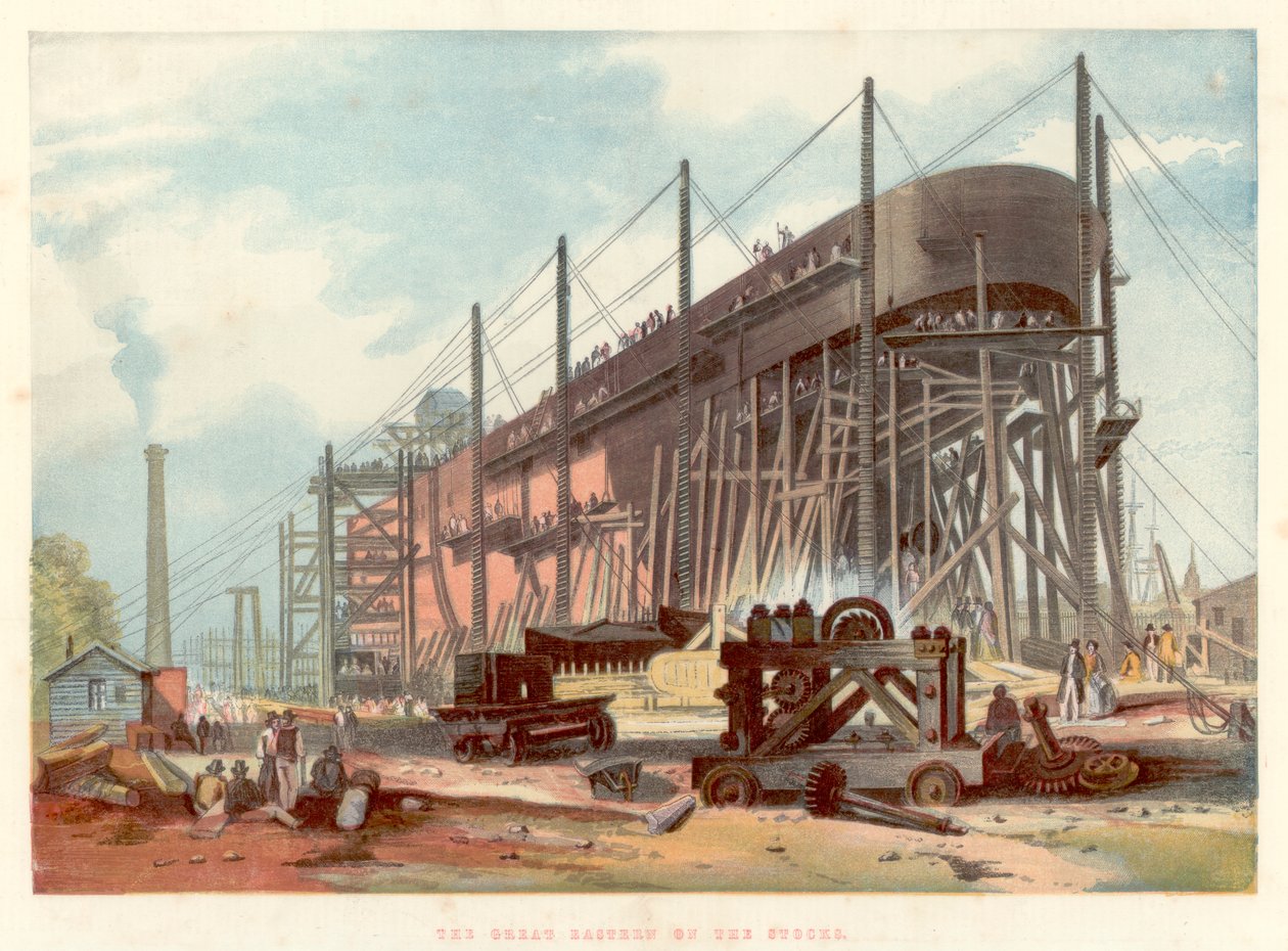 Great Eastern na zásobách v Millwall on the Thames, 1857 od Unbekannt