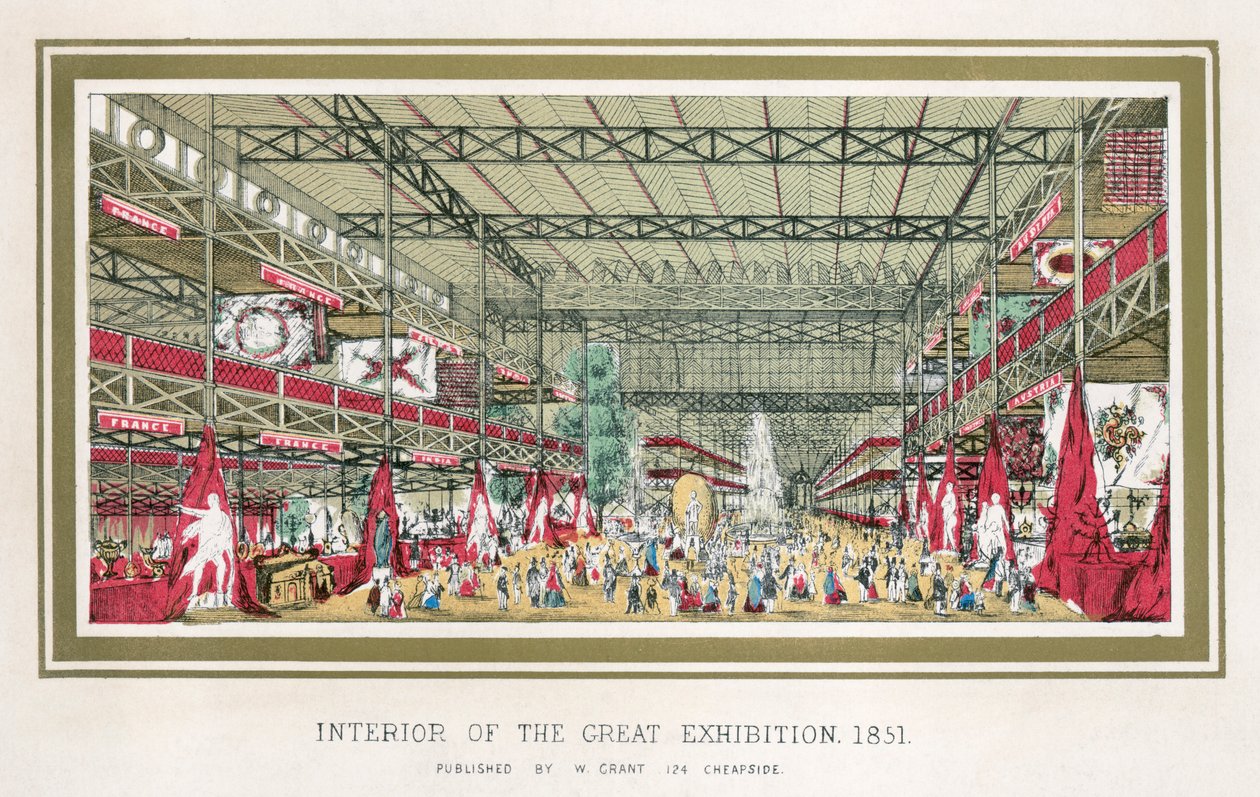 Velká výstava, Crystal Palace, Hyde Park, Londýn, 1851 od Unbekannt