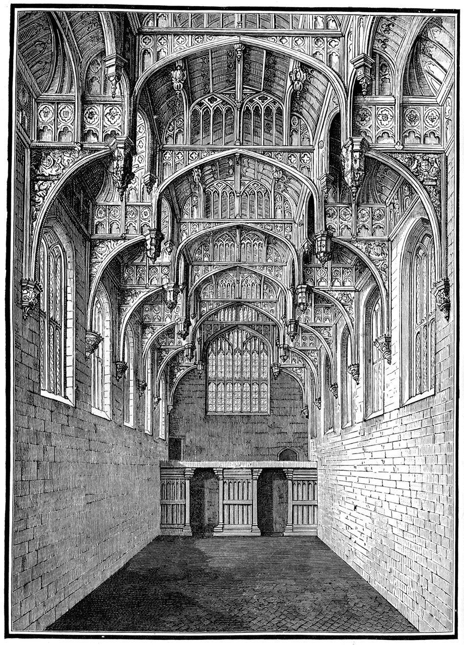 Great Hall, Hampton Court Palace, Londýn, 1893. od Unbekannt