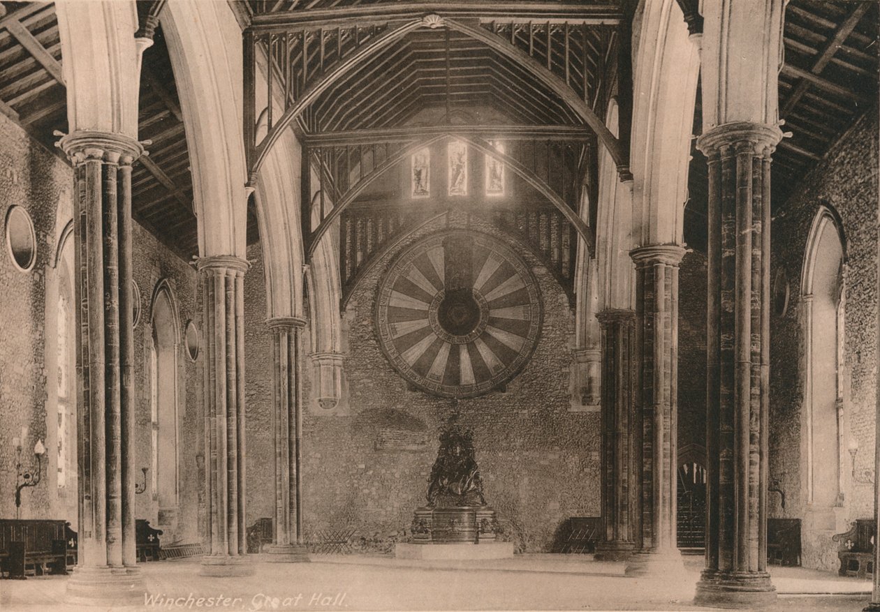 Velký sál hradu Winchester, Hampshire, počátek 20. století od Unbekannt