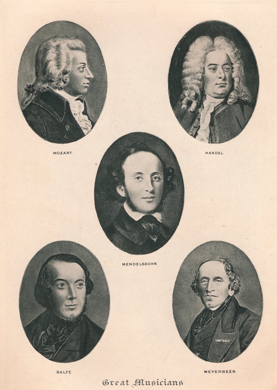 Velcí hudebníci - Deska IV., 1895 od Unbekannt