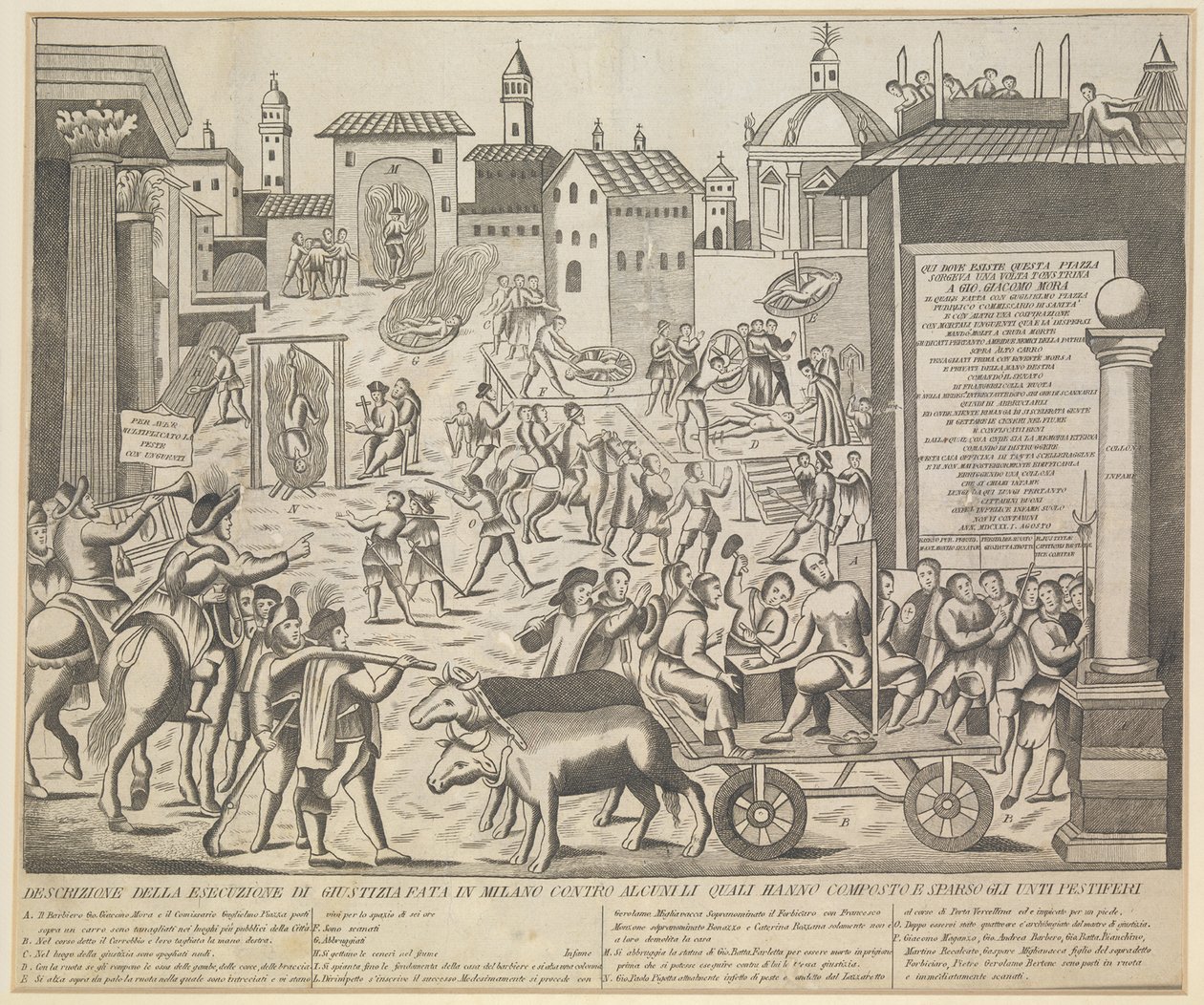 Velký milánský mor, 1630, cca 1835 od Unbekannt