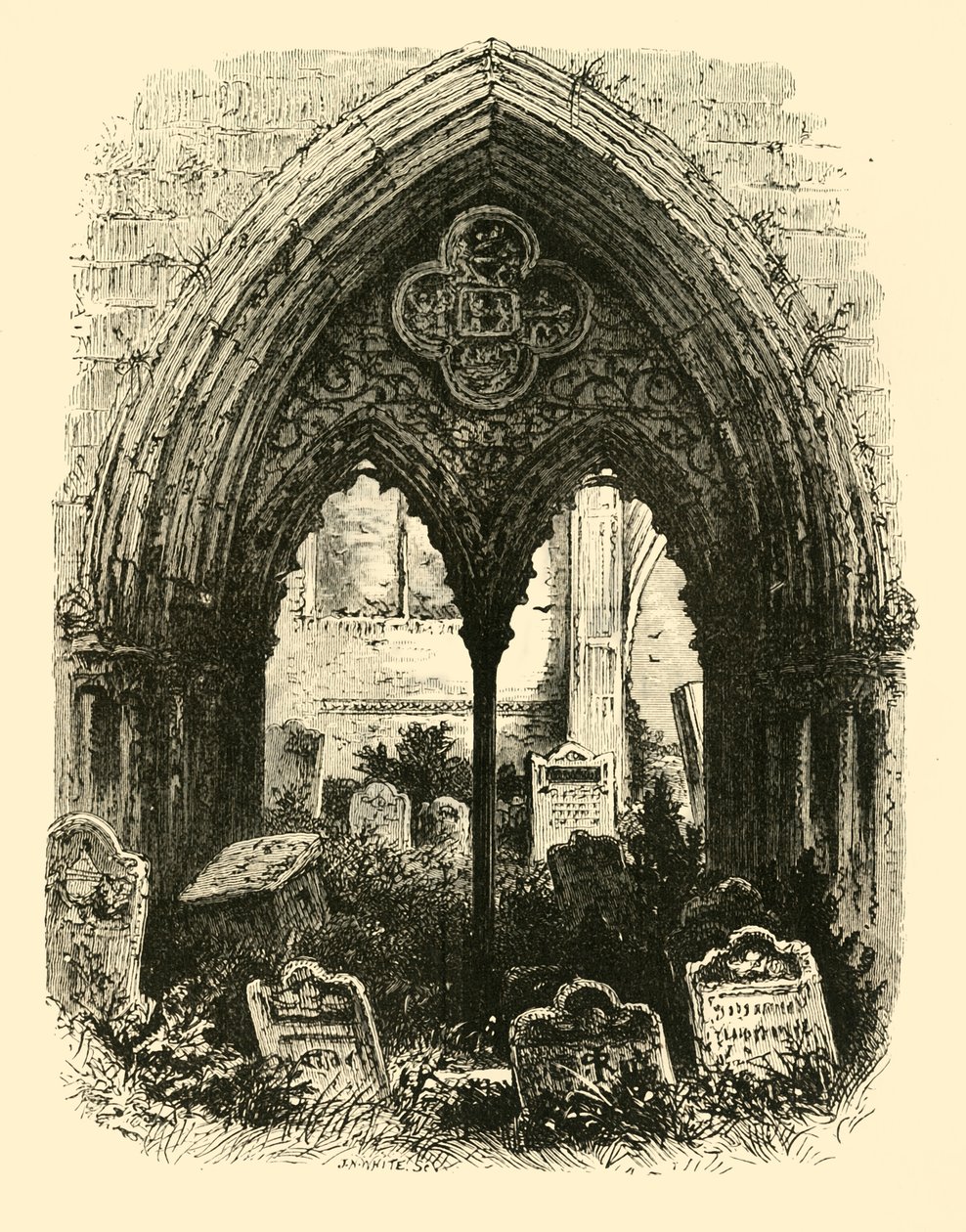 Velký portál, Crowland Abbey, 1890. od Unbekannt