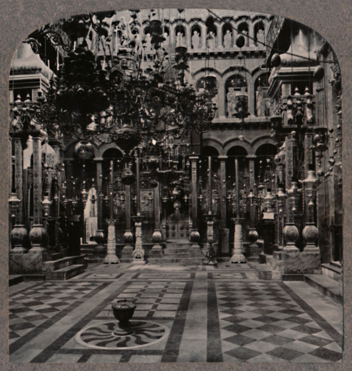 Řecká katedrála v kostele svatého hrobu, Jeruzalém, c1900 od Unbekannt