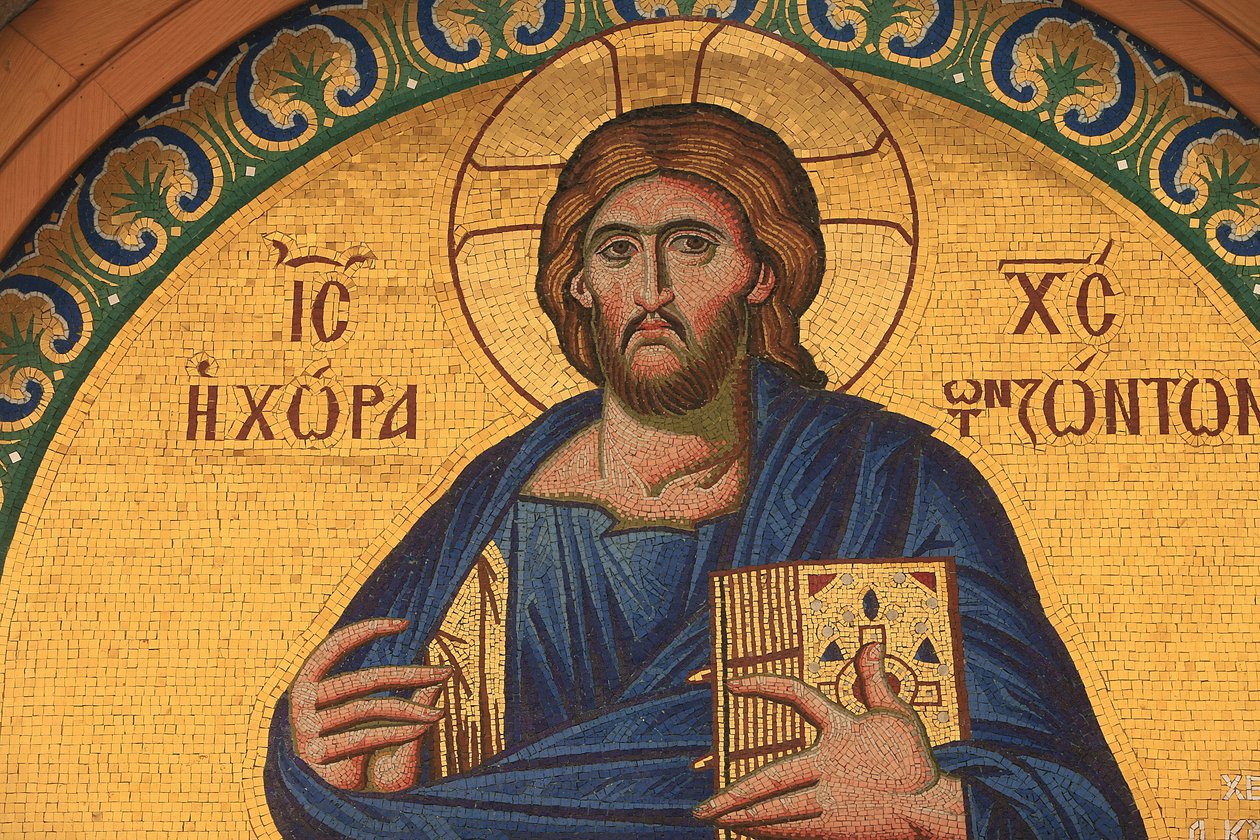Řecká ortodoxní ikona zobrazující Ježíše Krista Soluň Řecko od Unbekannt