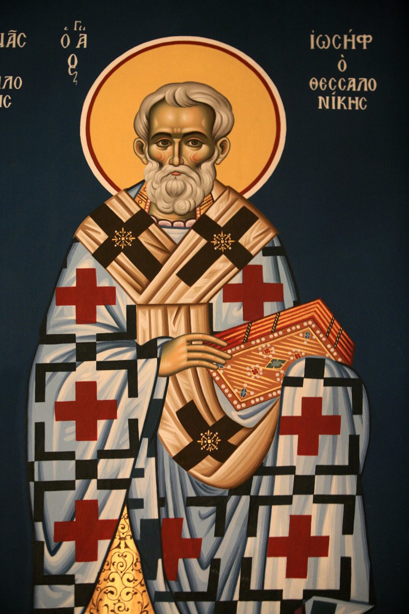 Řecká ortodoxní ikona zobrazující svatého Josefa Soluňského Soluň Řecko od Unbekannt