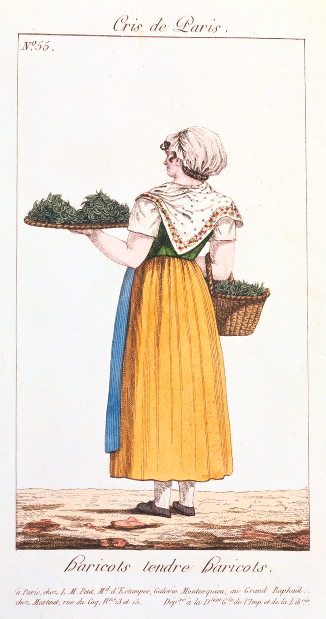 Prodejce zelených fazolí, 1826 od Unbekannt