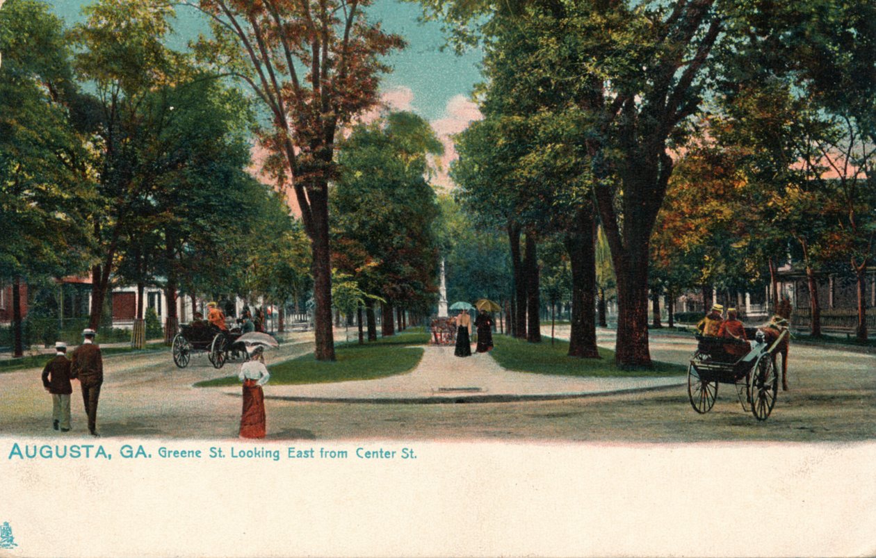 Greene Street, při pohledu na východ od Center Street, Augusta, Georgia, Amerika, c1910 od Unbekannt