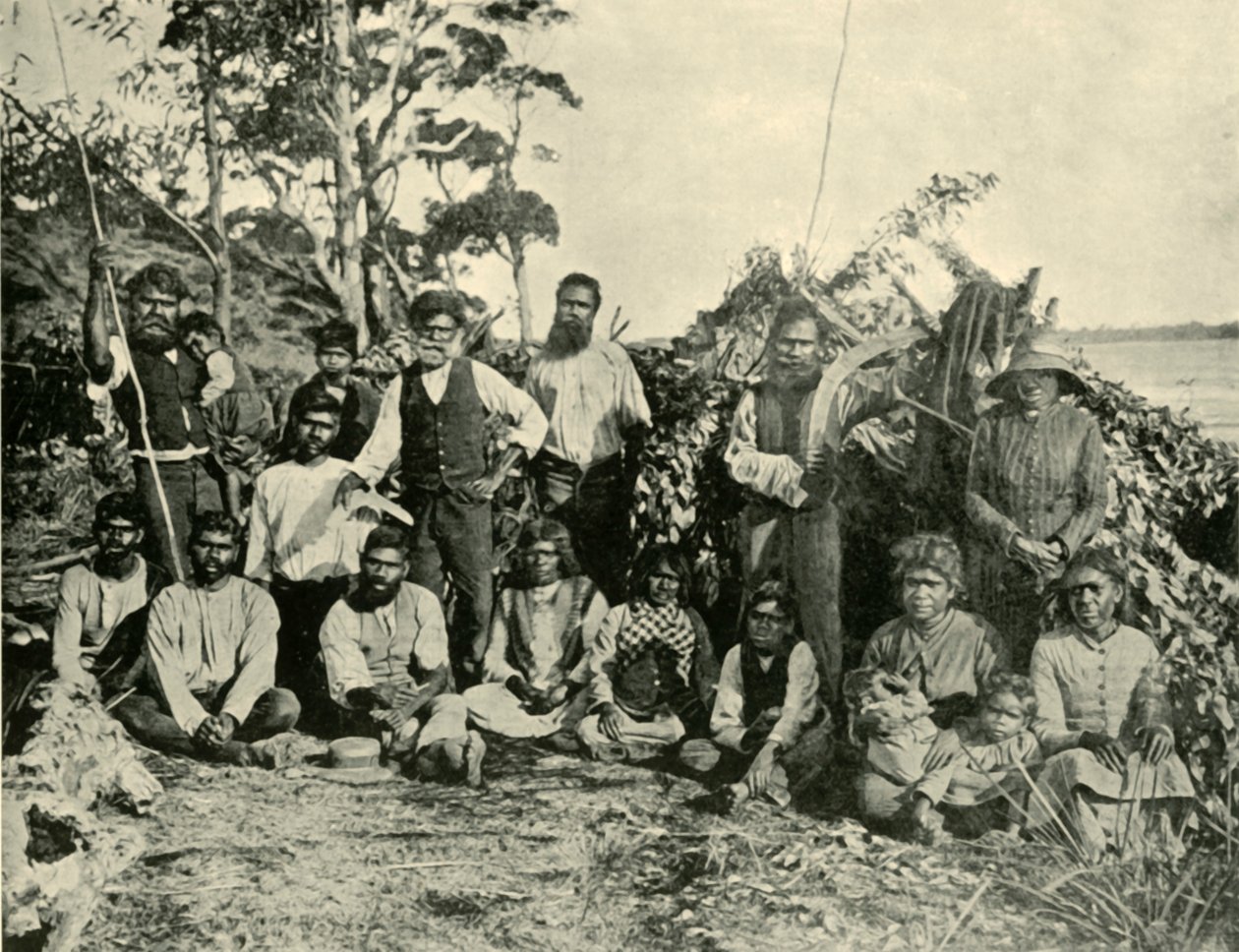 Skupina domorodých lidí, Lake Tyers, Victoria, Austrálie, 1901. od Unbekannt