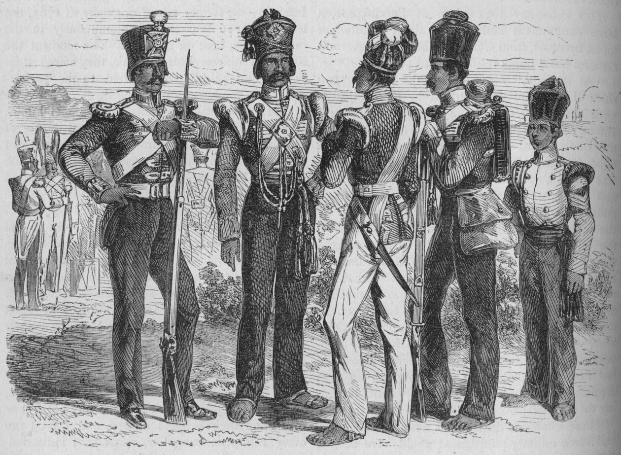 Skupina Sepoyů, c1880 od Unbekannt