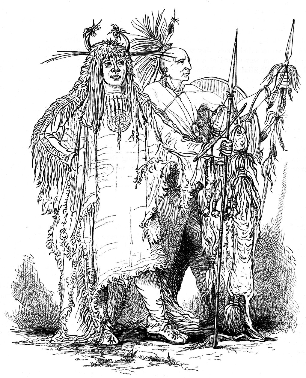 Skupina příhraničních indiánů, c konec 18. století c1880 od Unbekannt