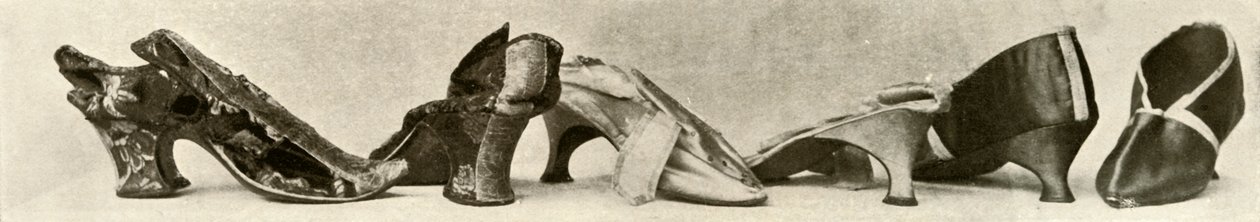 Skupina pantoflí 1735, 1770 a 1780, 1937. od Unbekannt