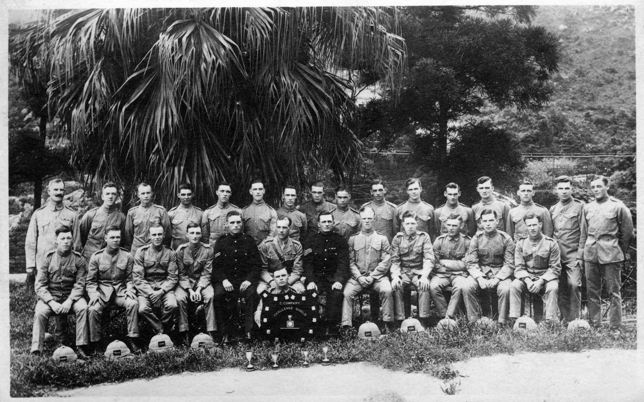 Skupinový portrét roty C, 2. praporu Kings Regiment, Irák, 1926 od Unbekannt