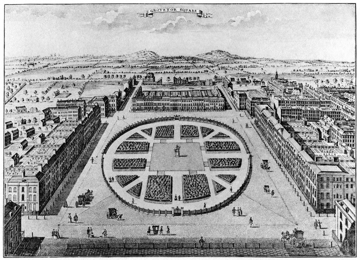 Grosvenor Square, Londýn, 18. století 1907 od Unbekannt