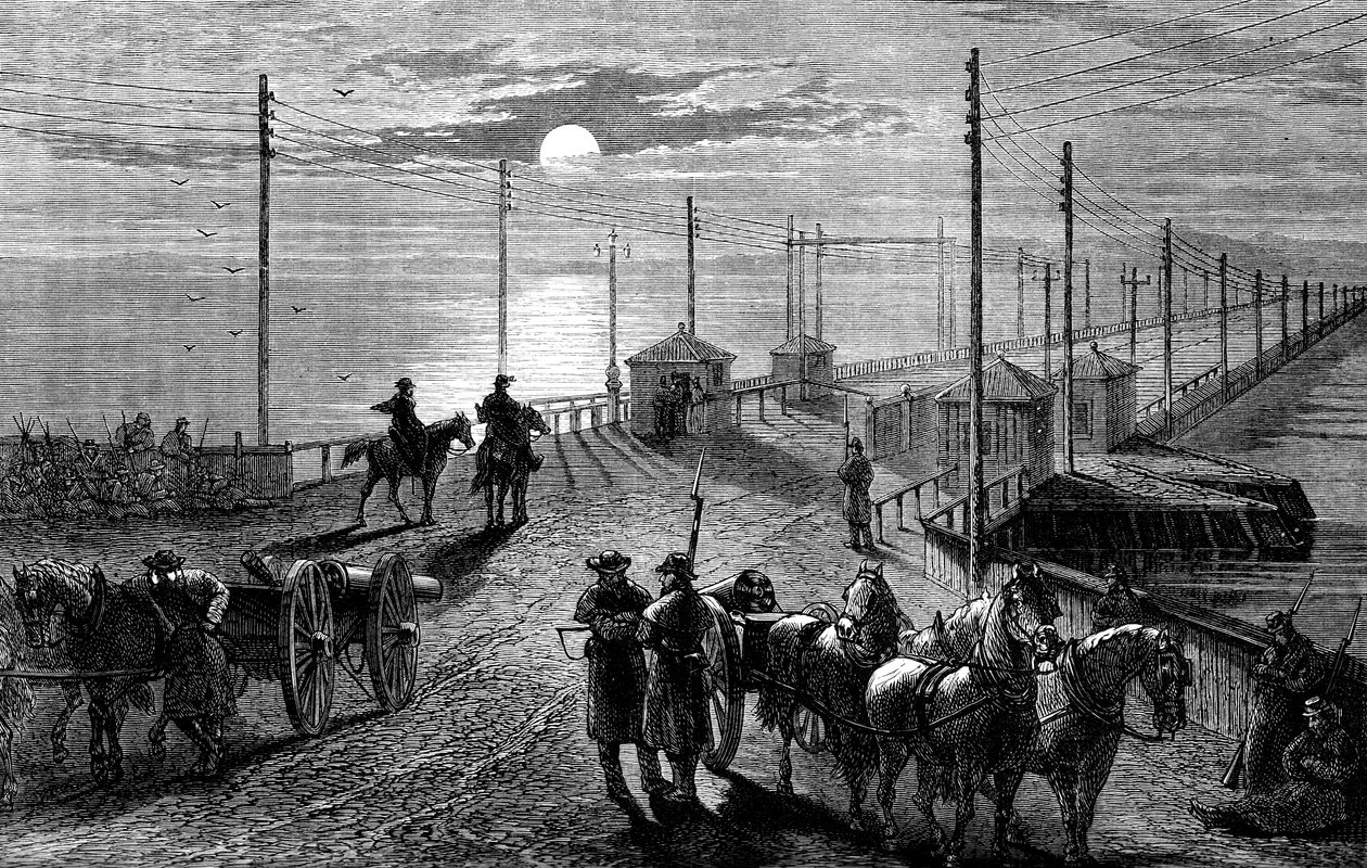Hlídání mostu přes Potomac, Americká občanská válka, c1861 c1880 od Unbekannt