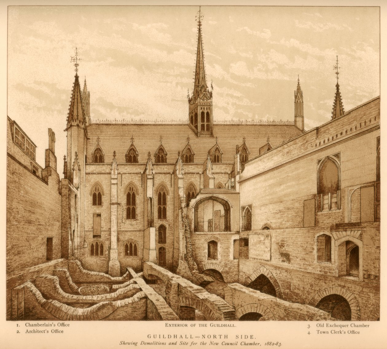 Guildhall North Side, City of London, 1882-1883 1886 od Unbekannt