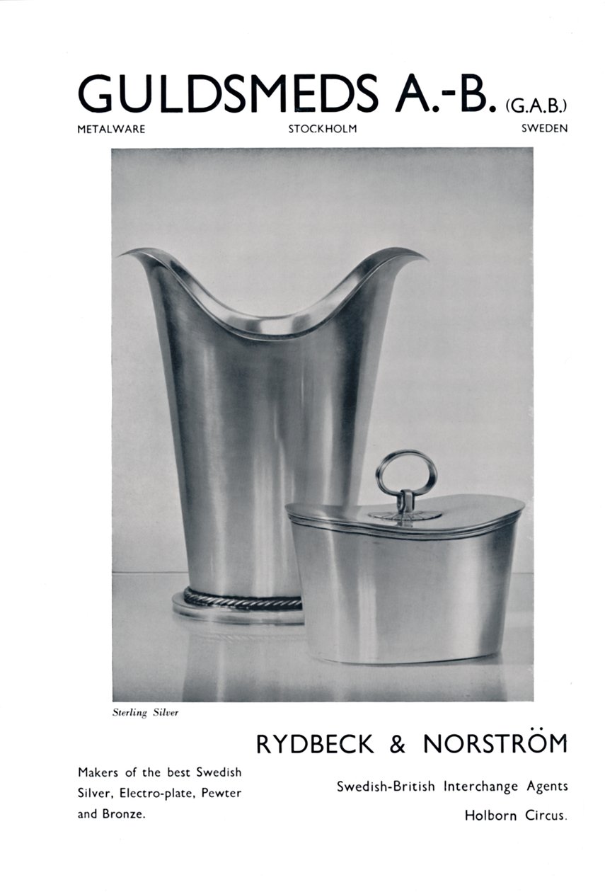 Guldsmeds A.-B. G.A.B. - Sterling Silver - Rydbeck & Norström., 1939 od Unbekannt