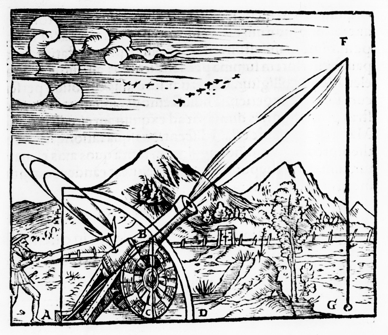 Střelec střílející z děla, 1561 od Unbekannt