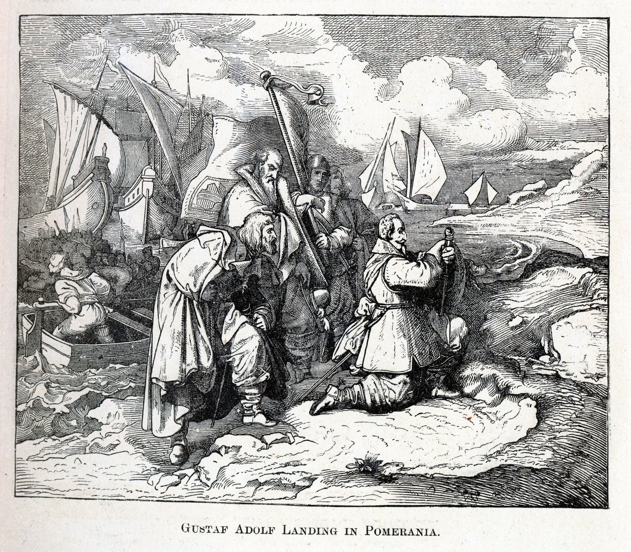 Gustav Adolf přistání v Pomořansku, 1882 od Unbekannt