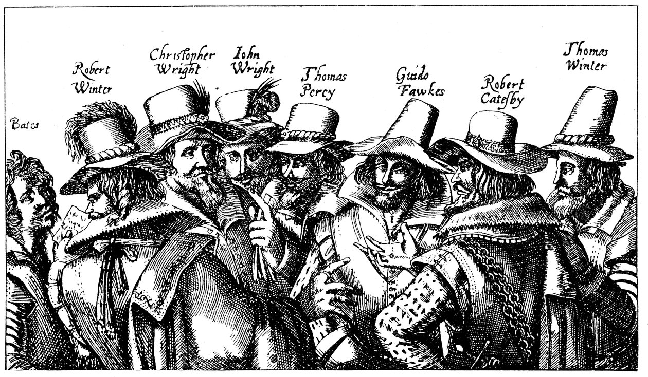 Guy Fawkes a plottry střelného prachu, 1605 od Unbekannt