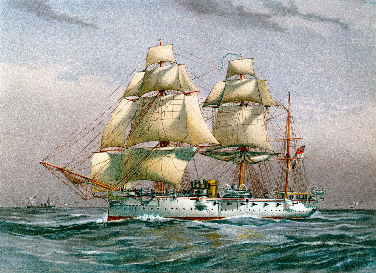 HMS Calliope, křižník Royal Navy 3. třídy, c1890-c1893 od Unbekannt
