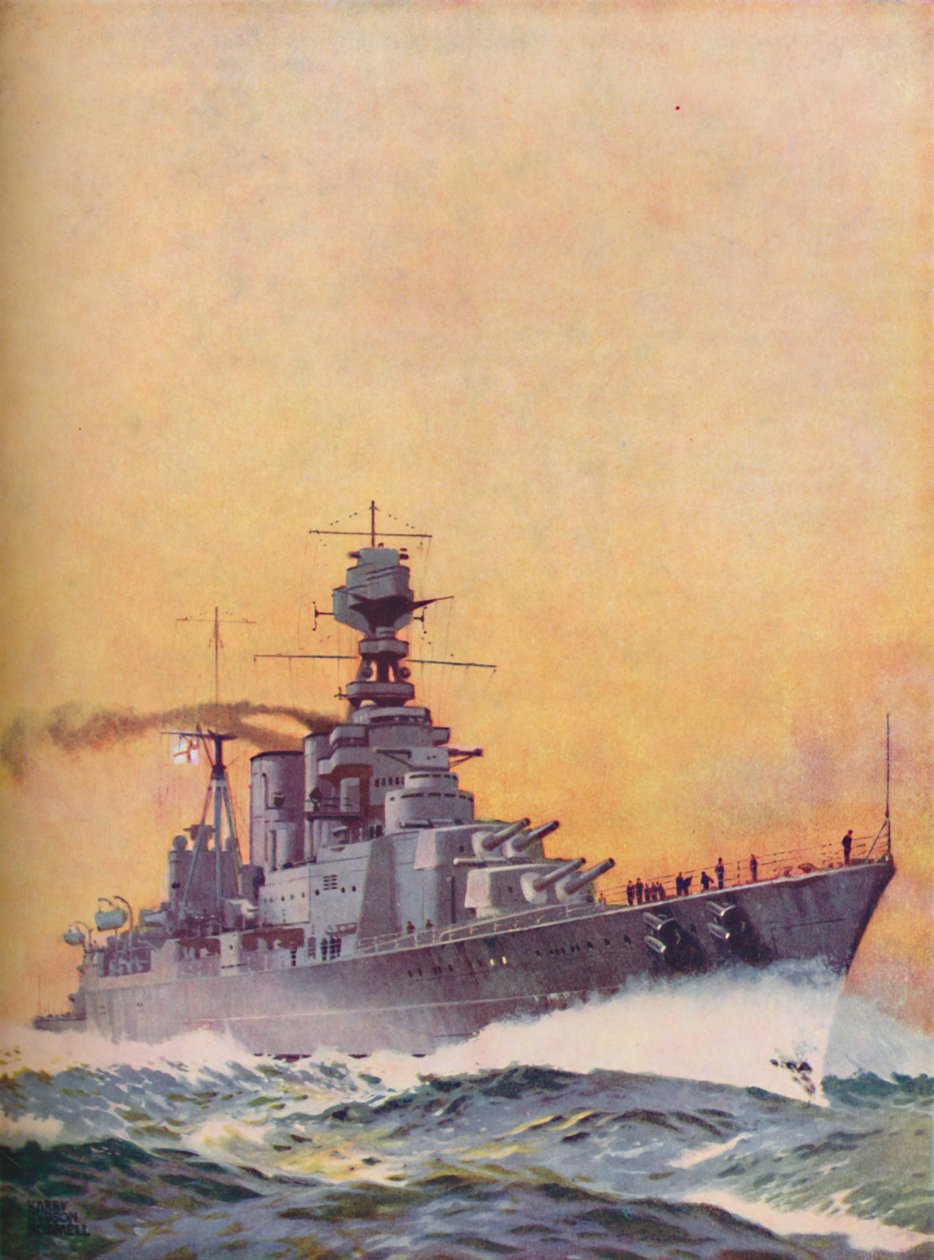 HMS Hood byla položena v roce 1916 a dokončena v roce 1920, 1937 od Unbekannt
