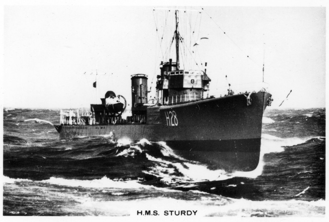 HMS Sturdy, torpédoborec třídy S, 1937 od Unbekannt