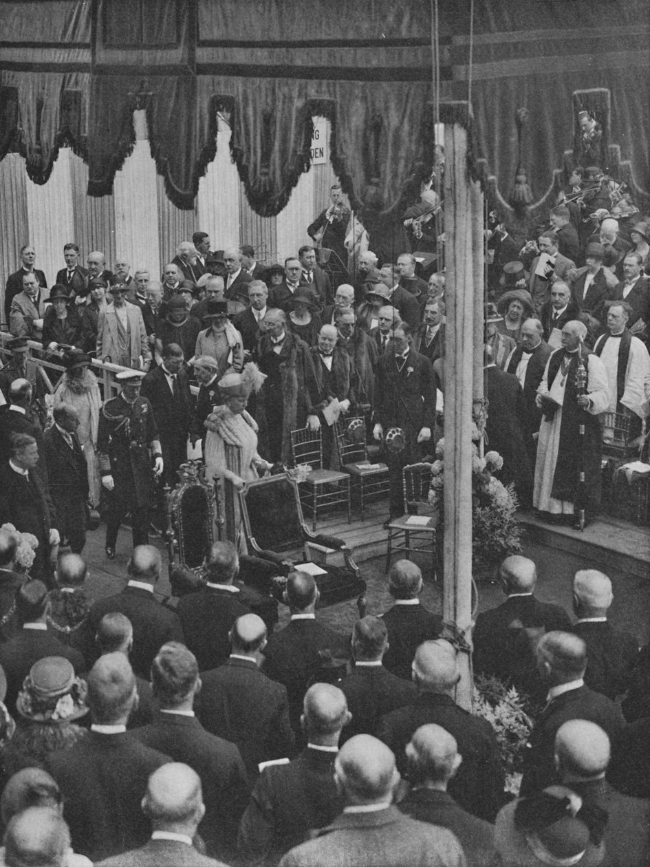 H.M. Král pokládá základní kámen Lloyds Nová budova 23. května 1925, 1928 od Unbekannt