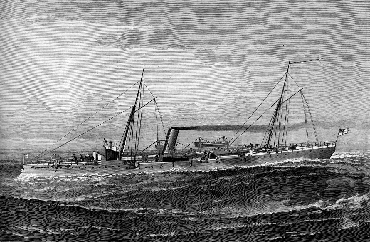 HM Torpedo Gun Boat Rattlesnake, 1887 od Unbekannt