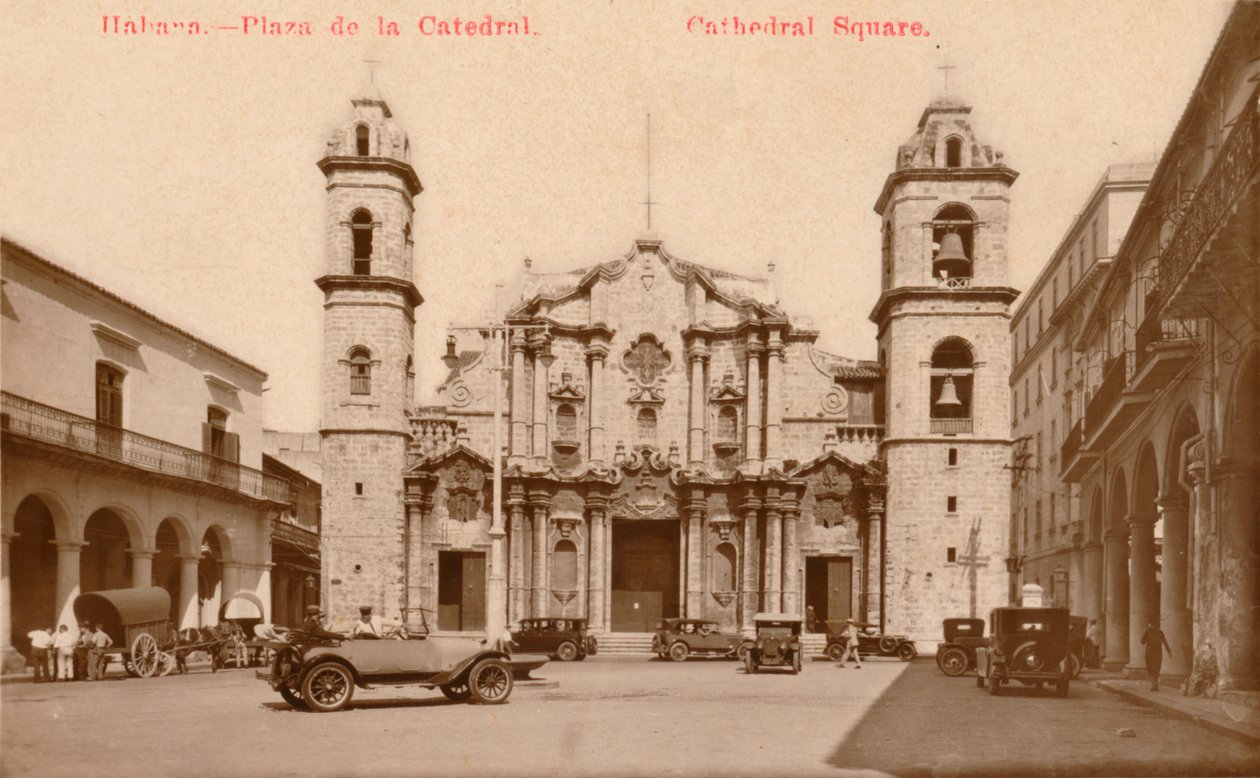 Habana. - Plaza de la Catedral. Katedrální náměstí, Kuba, c1900 od Unbekannt