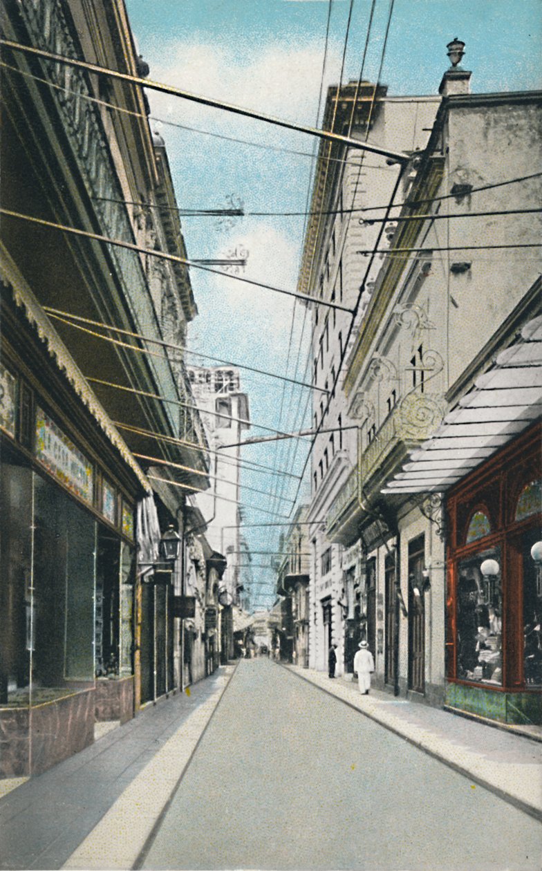 Habana: Calle Obispo O Pimargall. Obispo nebo Pimargall Street, c1910. od Unbekannt