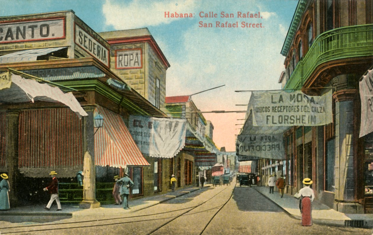 Habana: Calle San Rafael, ulice San Rafael, 1910. od Unbekannt