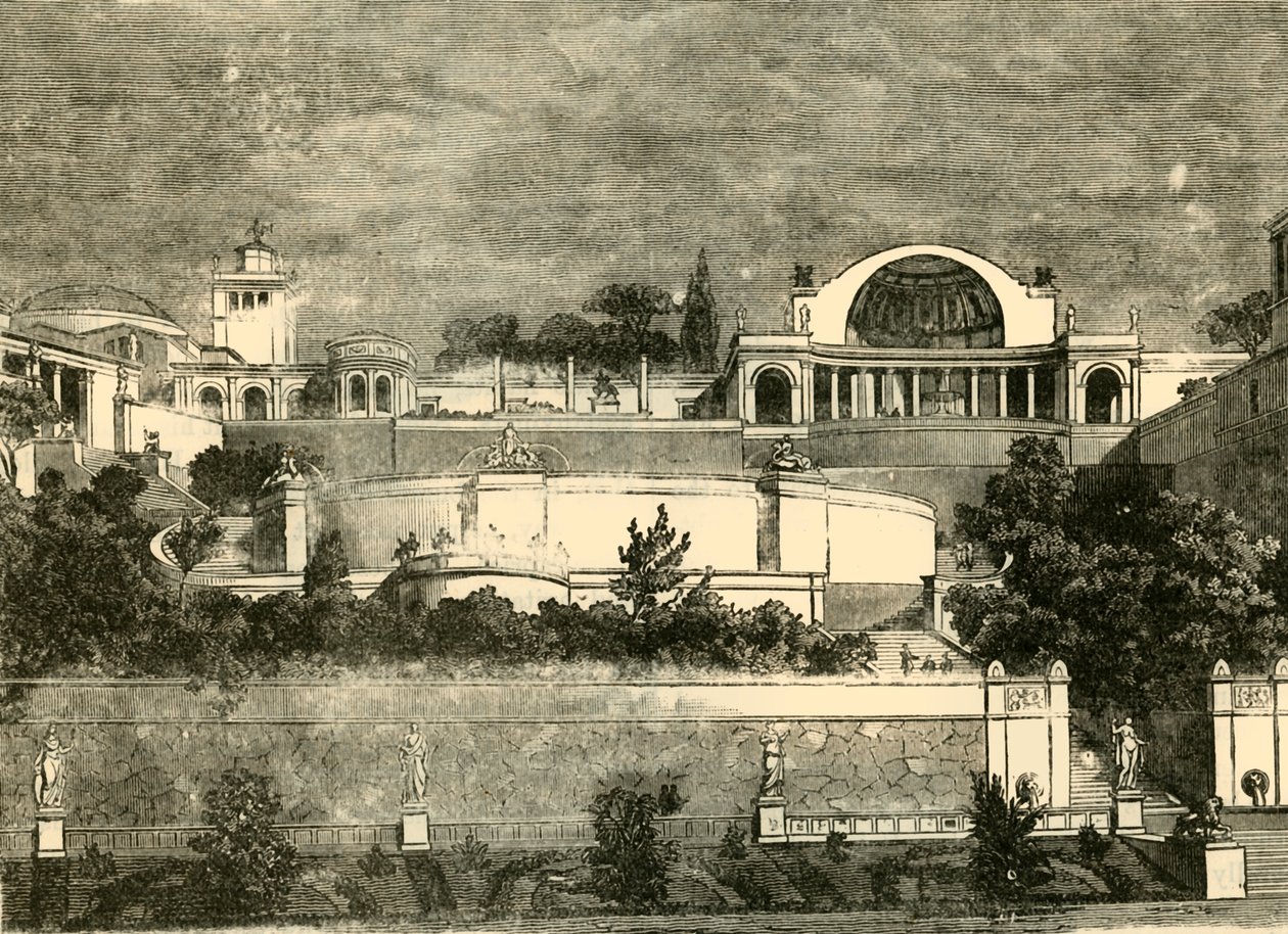 Hadriánova vila v Tiburu, 1890. od Unbekannt