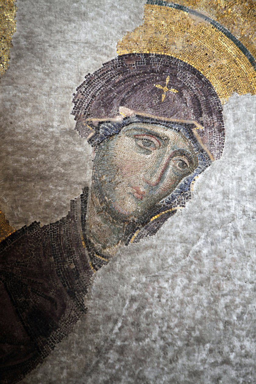 Mozaika Hagia Sophia Deesis - Panna Maria Istanbul Turecko od Unbekannt