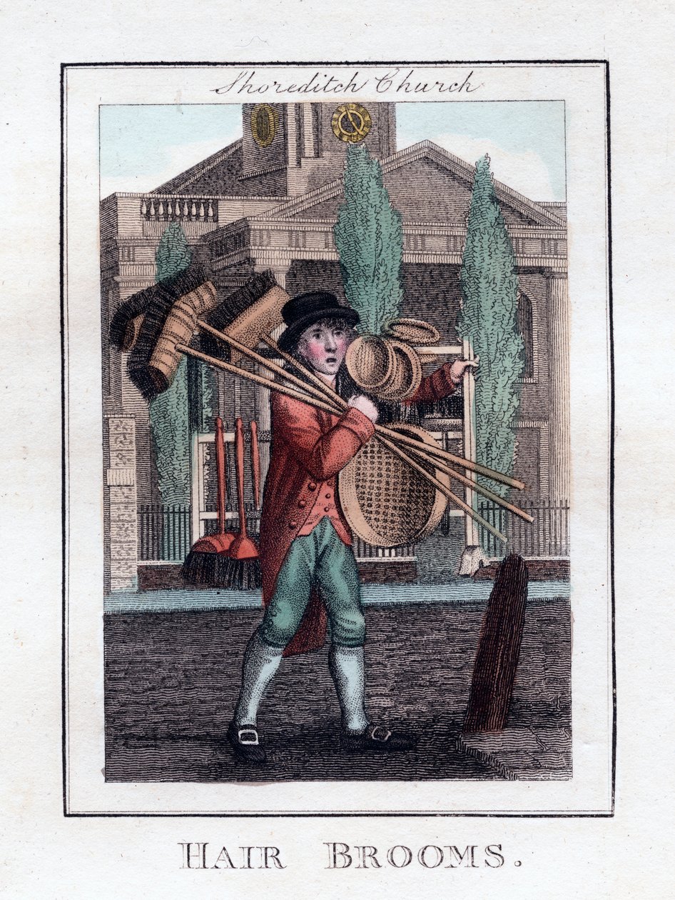 Hair Brooms, Shoreditch Church, Londýn, 1805 od Unbekannt
