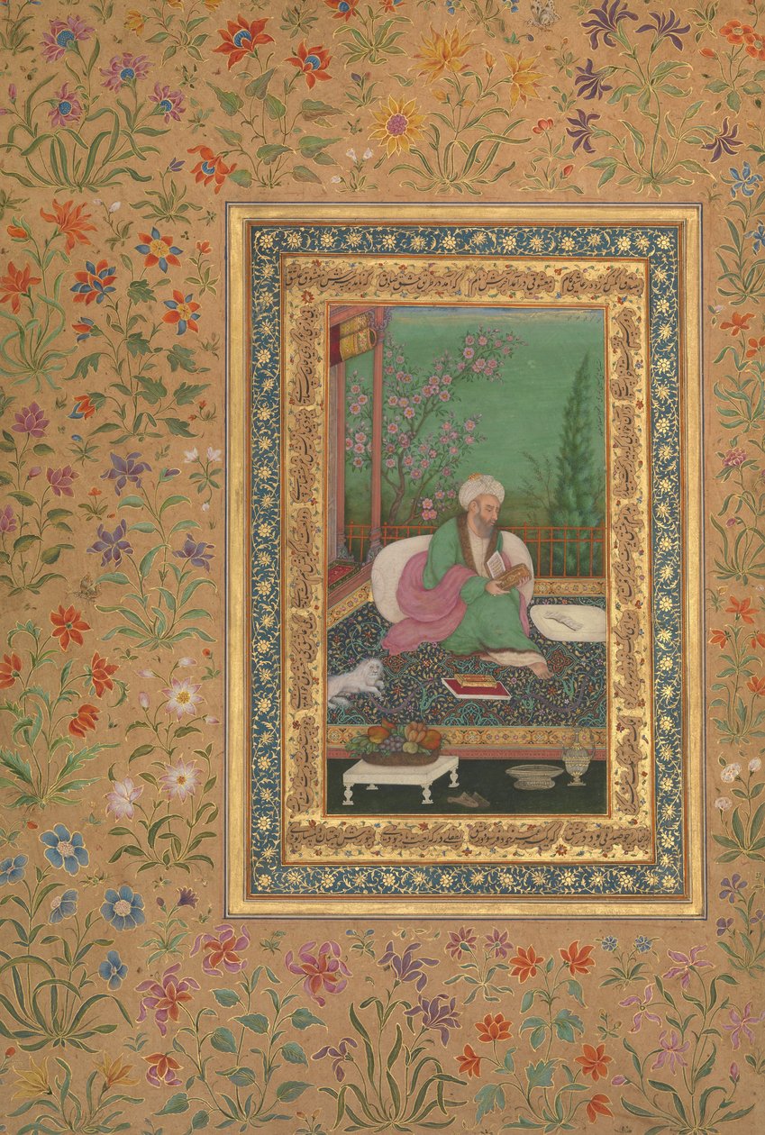 Haji Husain Bukhari, Folio z alba Shah Jahan, recto: začátek 19. století. od Unbekannt