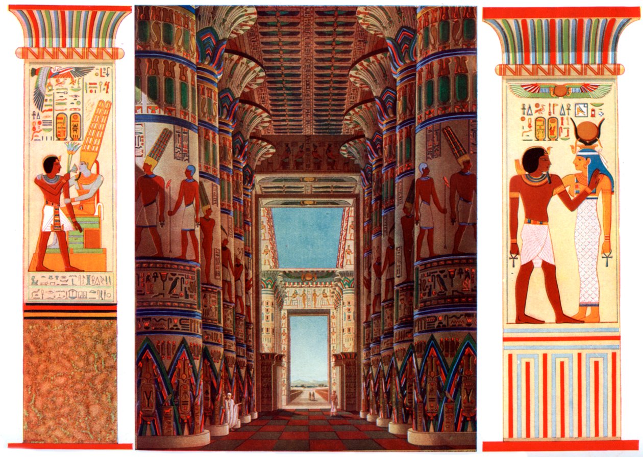 Sloupová síň ve Velkém chrámu v Karnaku, Egypt, 1933-1934 od Unbekannt