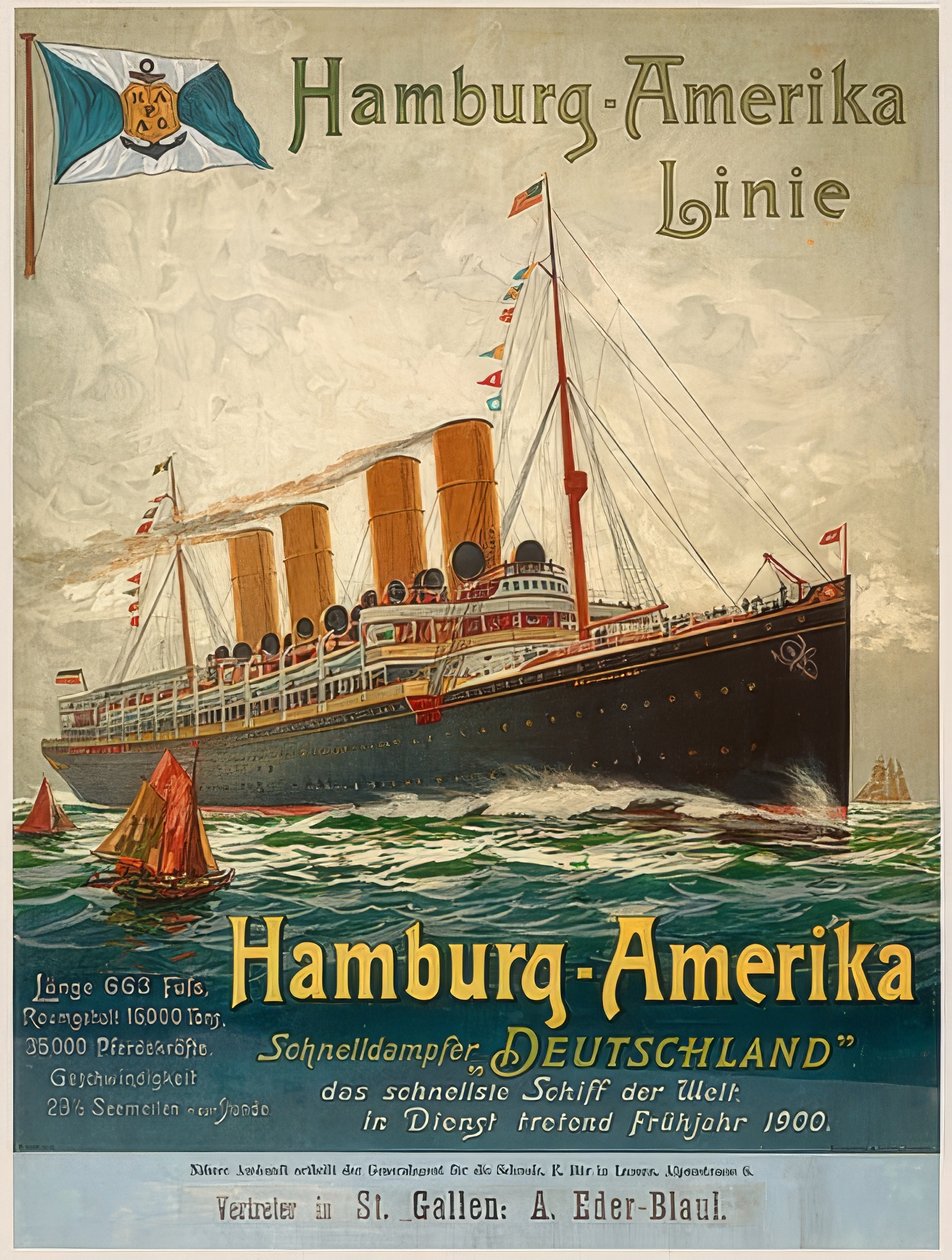 Linka Hamburk-Amerika. Německo, Hamburk, 1899 od Unbekannt
