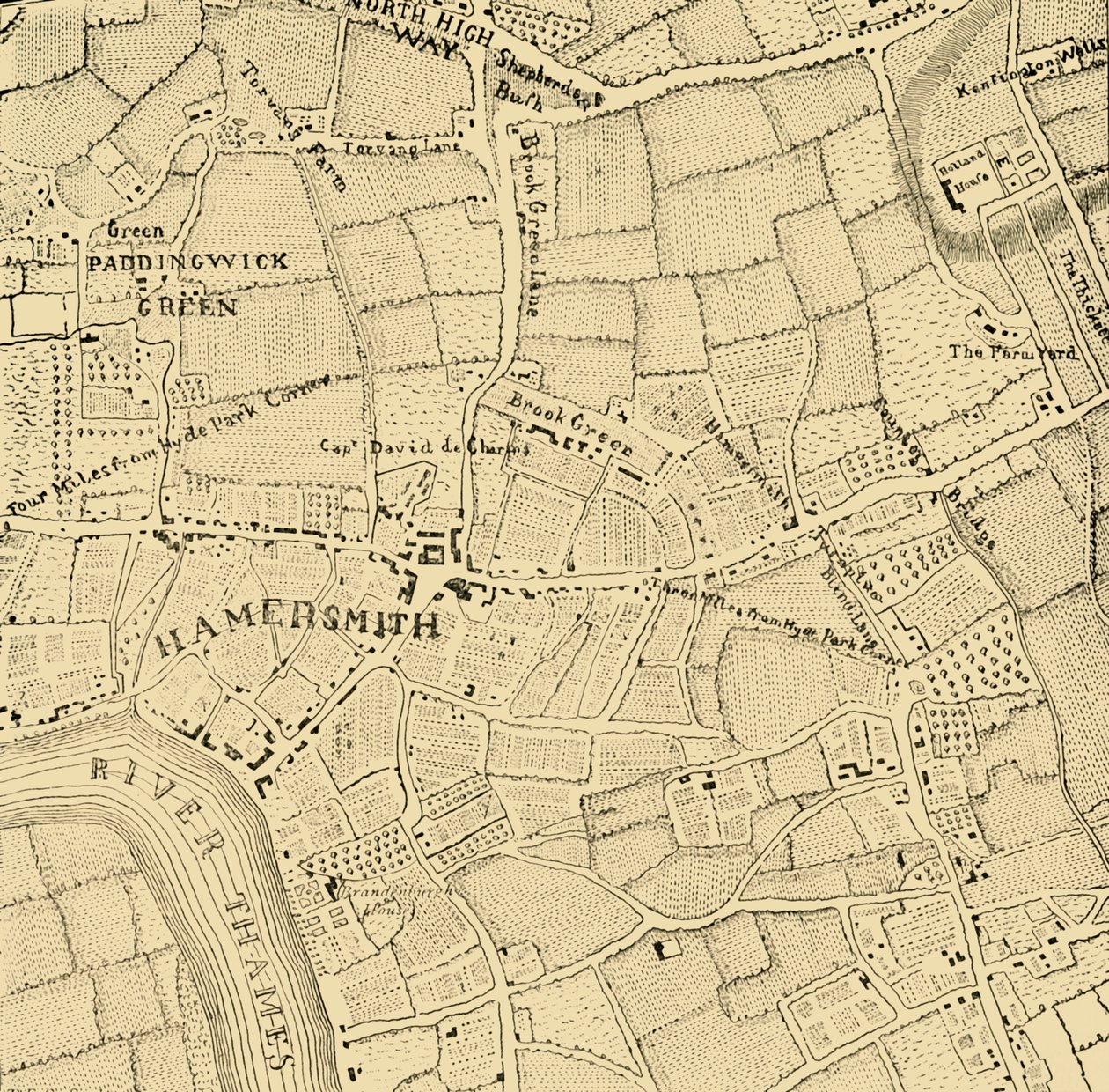 Hammersmith v roce 1746, c1878. od Unbekannt