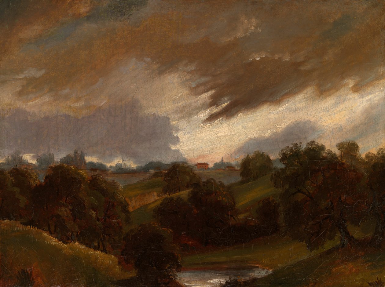 Hampstead, Bouřlivá obloha, 1814. od Unbekannt