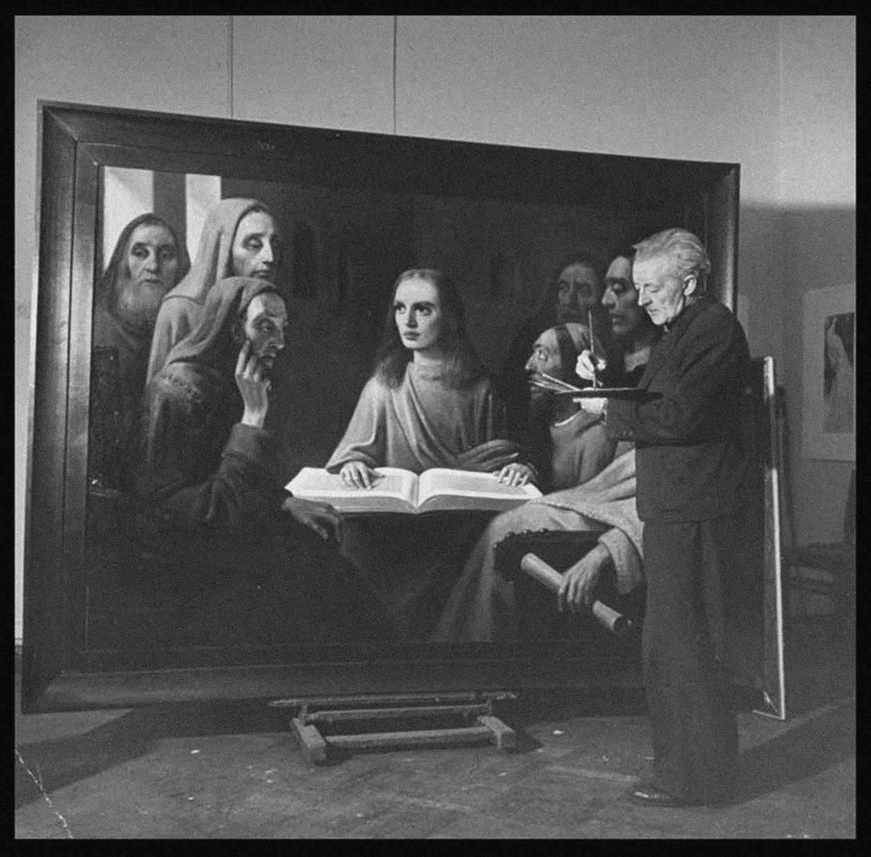 Han van Meegeren maluje Ježíše mezi lékaři, 1945 od Unbekannt
