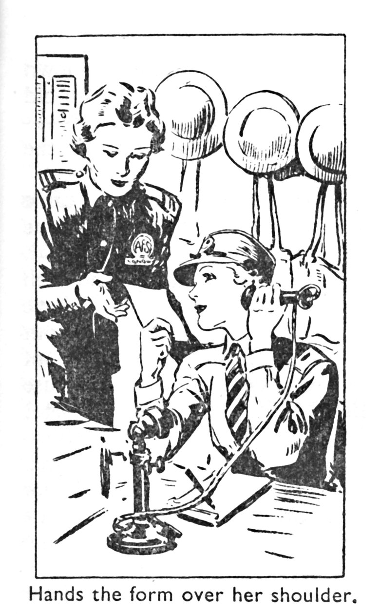 Podává formulář přes rameno, 1940 od Unbekannt