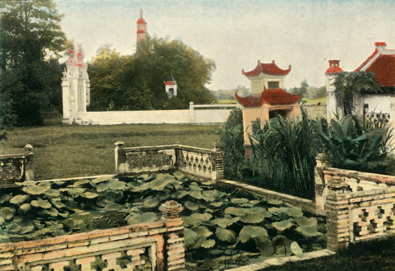 Hanoi. Pagode du Pinceau, Hanoj. Ale Thap Pagoda, 1900. od Unbekannt