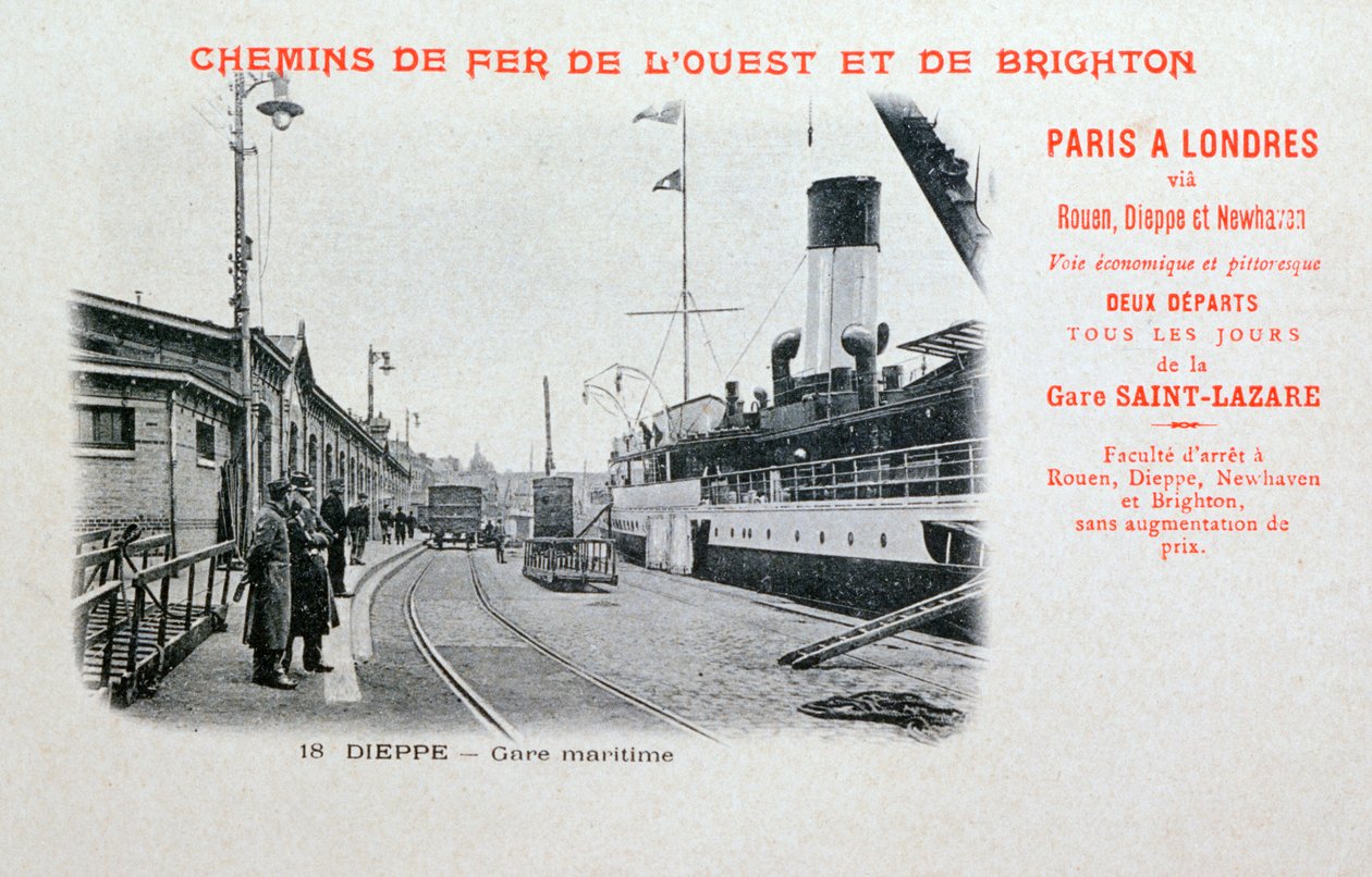 Přístavní stanice, Dieppe, c1900 od Unbekannt