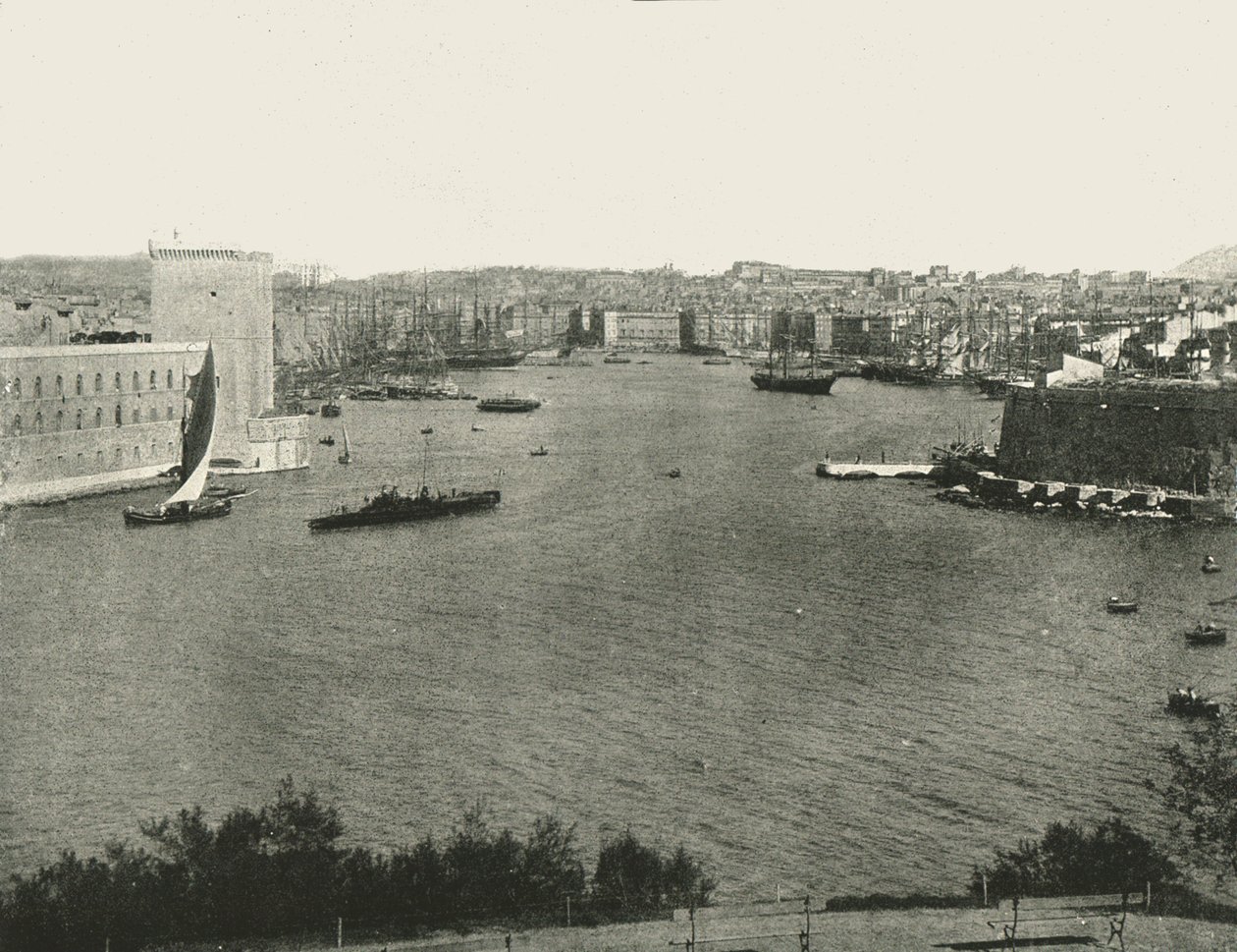 Pohled na přístav, Marseille, Francie, 1895. od Unbekannt